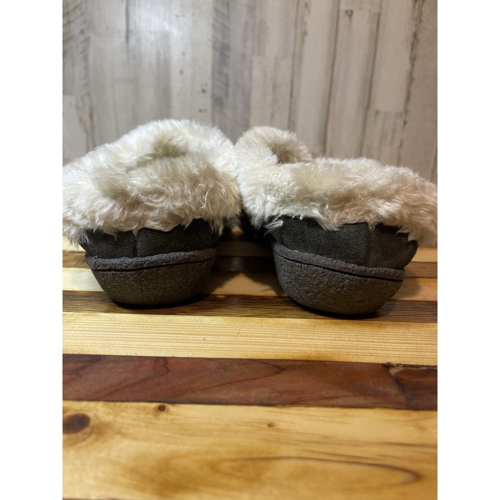 Clarks Kimberly Clog slipper With Faux Fur Lining Gray SuedeSize9 - Picture 5 of 6